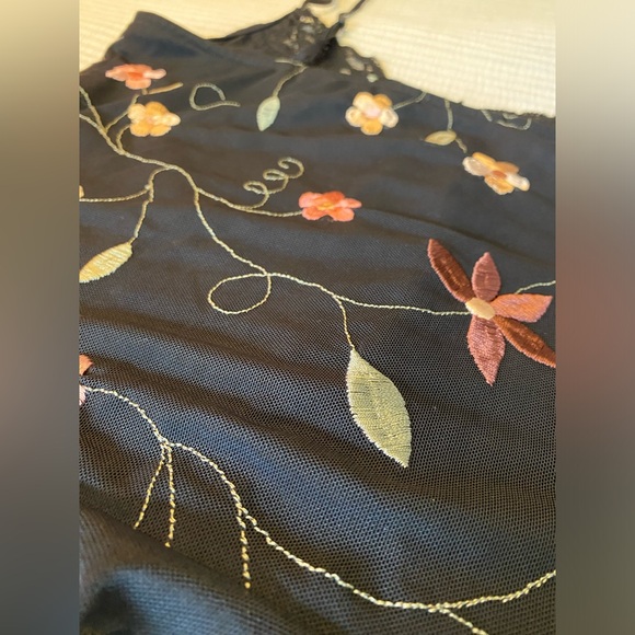 Vintage Casadei Lace Fairy Coquette Corset Top Handkerchief Hem Mesh Large Sweet - Picture 7 of 11